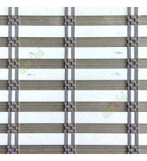 Pure white color horizontal stripes flat scale and transparent cylinder stick with vertical thread stripes rollup mechanism PVC Blinds 